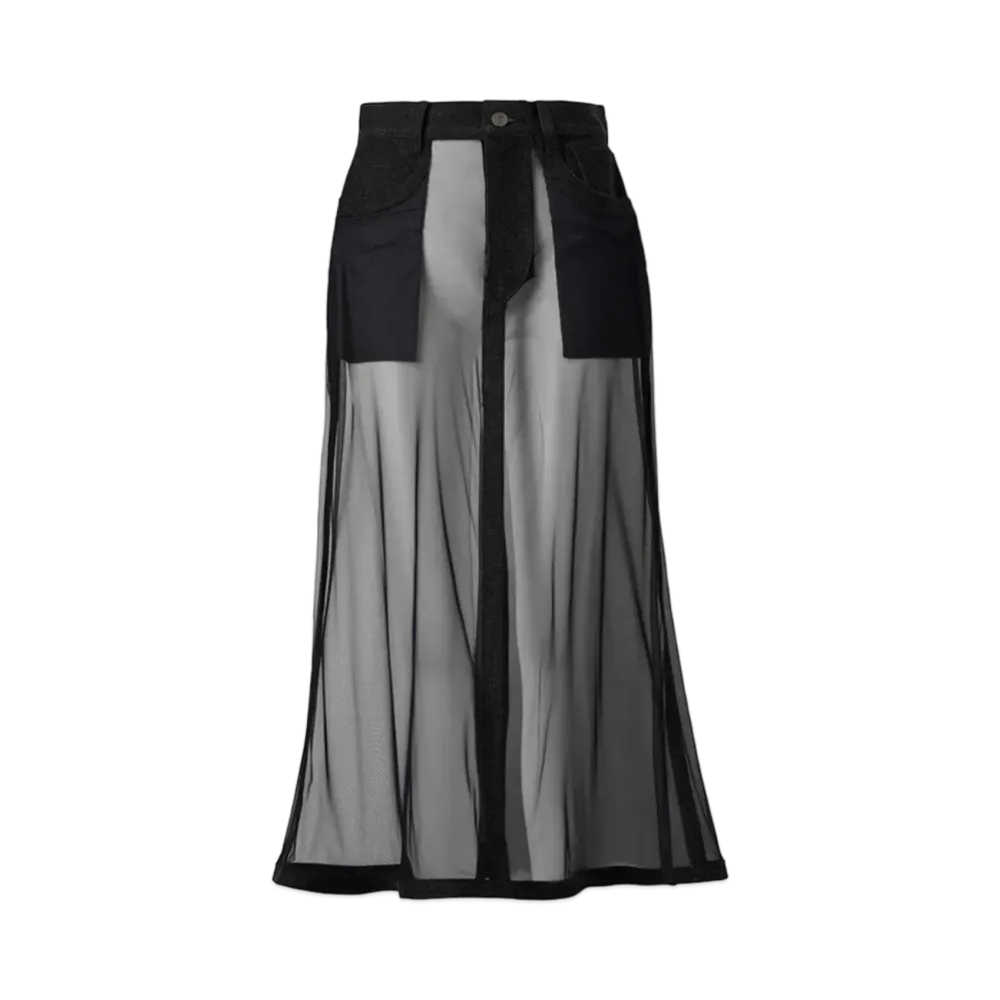 ANREALAGE Invisible Denim Skirt "Black"