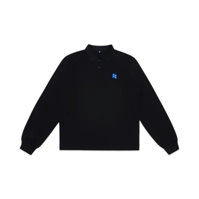 ADERERROR Tag LS Polo T-Shirt 04 "Black"