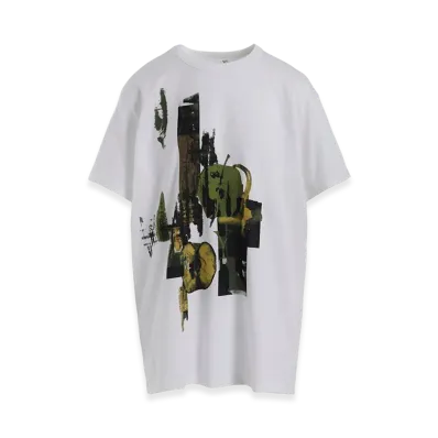 Y's Fruit Print Graphic Half Sleeve T "Off White"