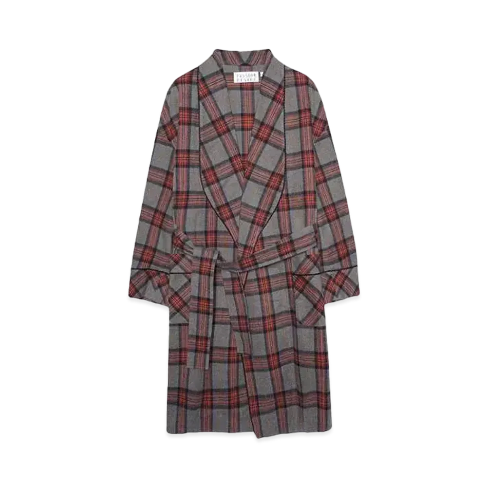 el conductorH FLANNEL CHECK GOWN "RED"