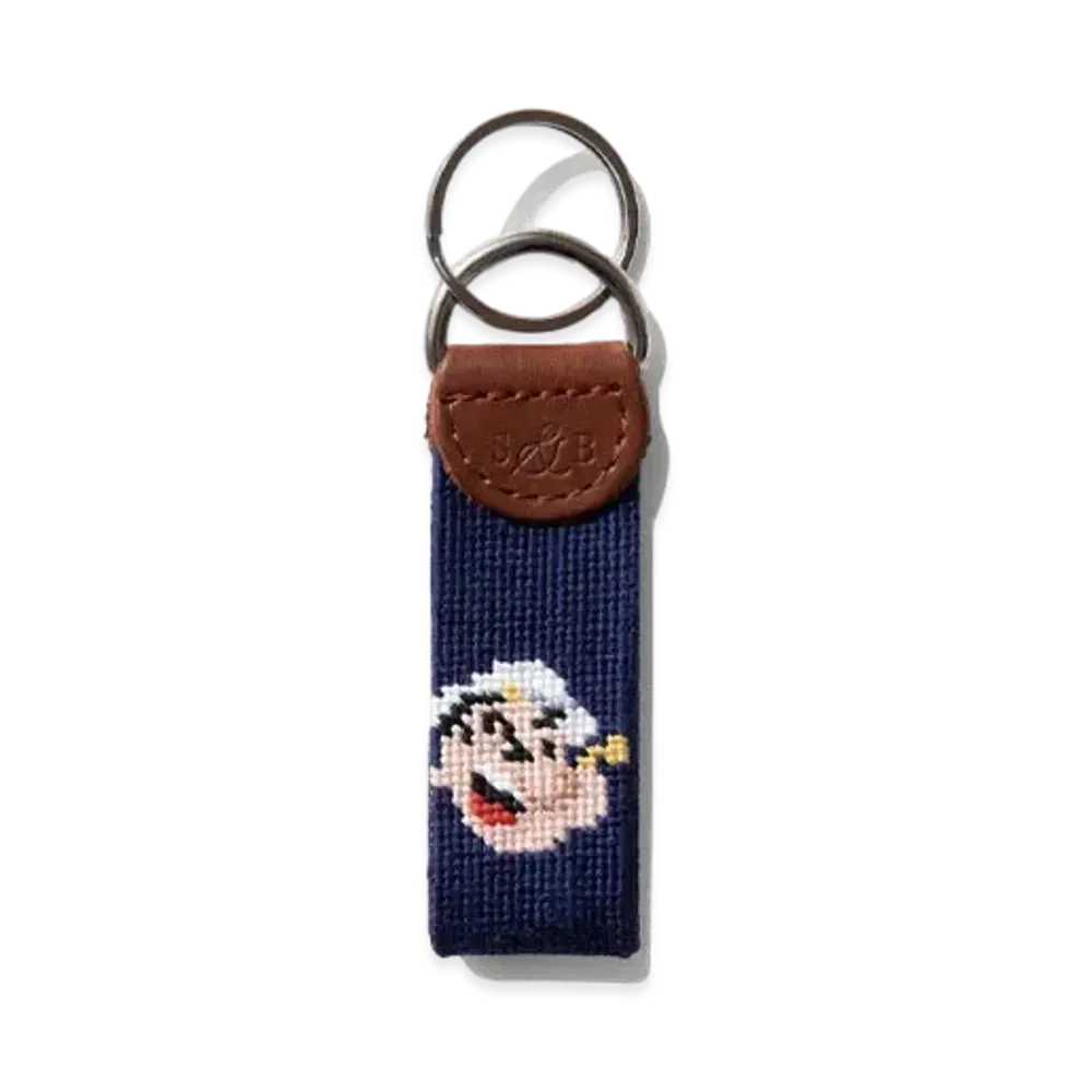 Noah Popeye Needlepoint Key Fob