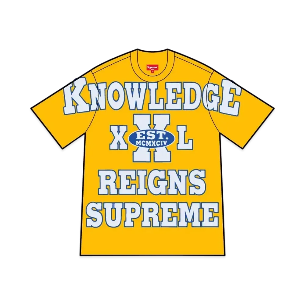 Supreme Overprint Knowledge S/S Top "Gold"