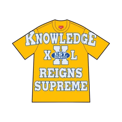 Supreme Overprint Knowledge S/S Top "Gold"
