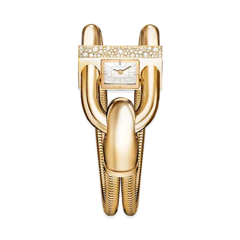 Van Cleef & Arpels Cadenas watch "18K Yellow gold/Diamond/Mother-of-pearl"