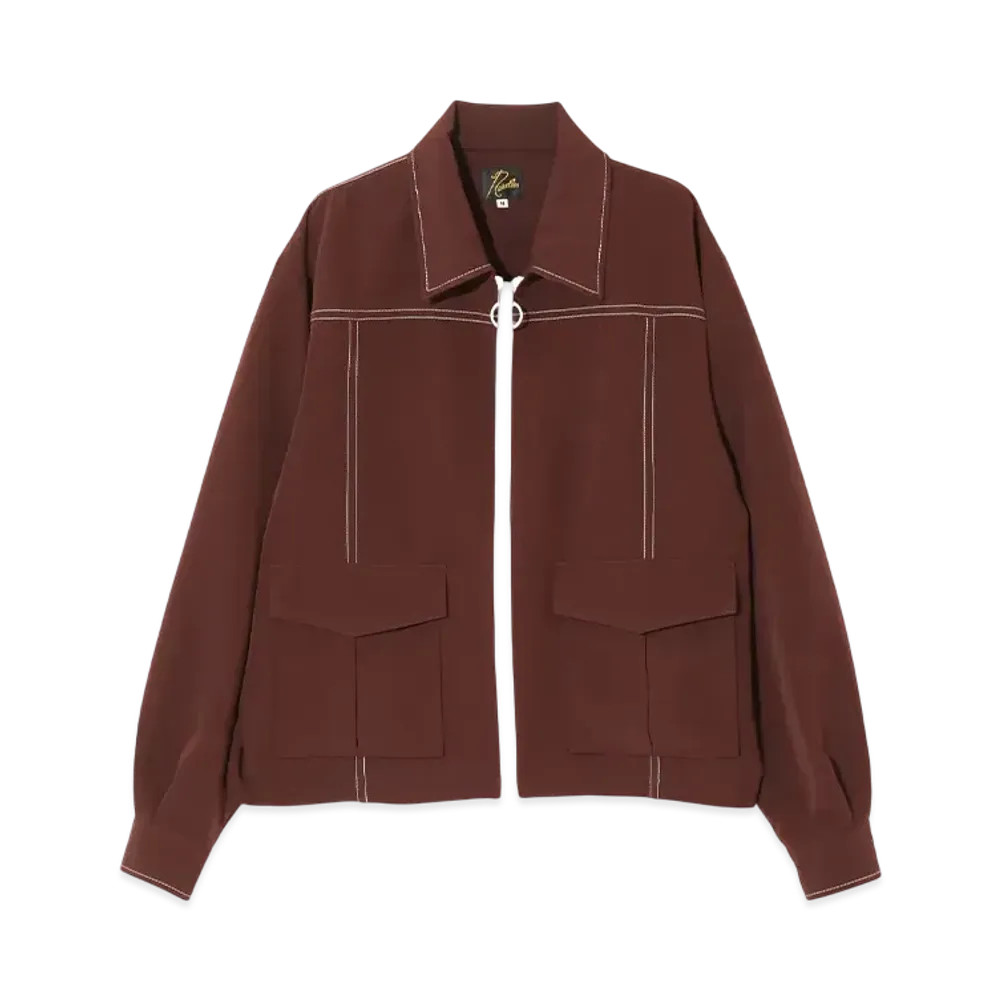 NEEDLES Stitched Sport Jacket - Poly Light Double Cloth "Brown"