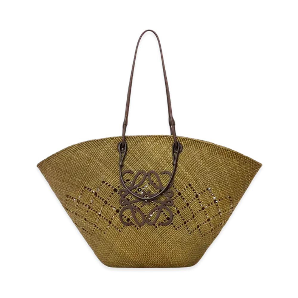 LOEWE Anagram Basket Bag Large "Olive/Chestnut"
