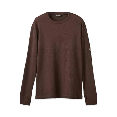 DESCENTE ALLTERRAIN 81 Waffle Wool L/S Shirt "Red Brown"