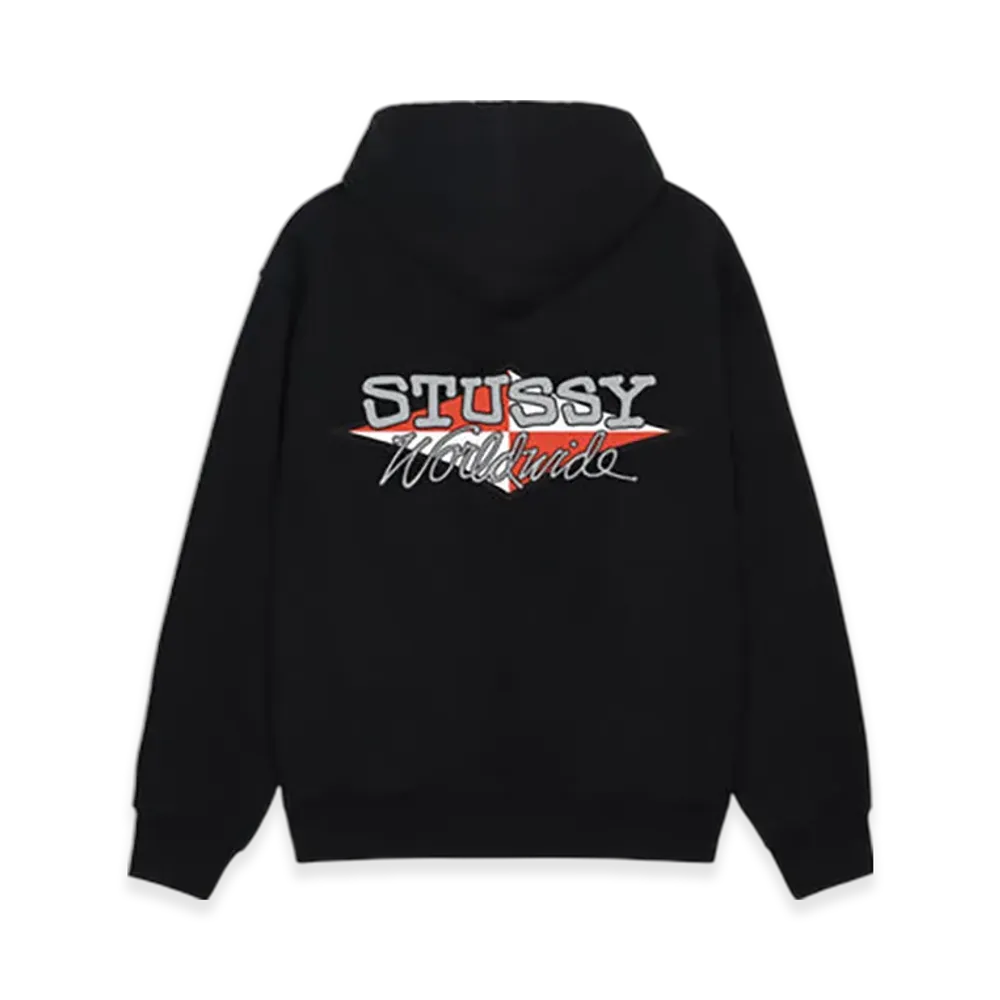 Stussy Worldwide Diamond Hoodie "Black"