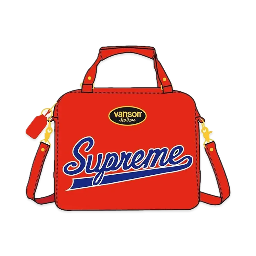 Supreme x Vanson Leathers Spider Web Bag "Red"