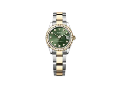 ROLEX Datejust 31mm Oystersteel & Yellow Gold Diamond 278383RBR "Olive Green"