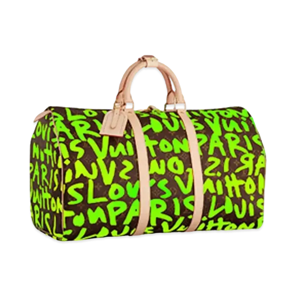 Louis Vuitton Keepall 50 Monogram Graffiti Stephen Sprouse Collection "Vert"