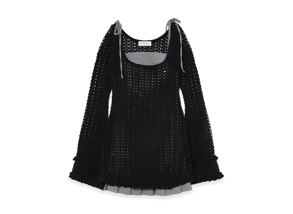 ANDMARY Women's Grenda Pleats Set Mini Dress 