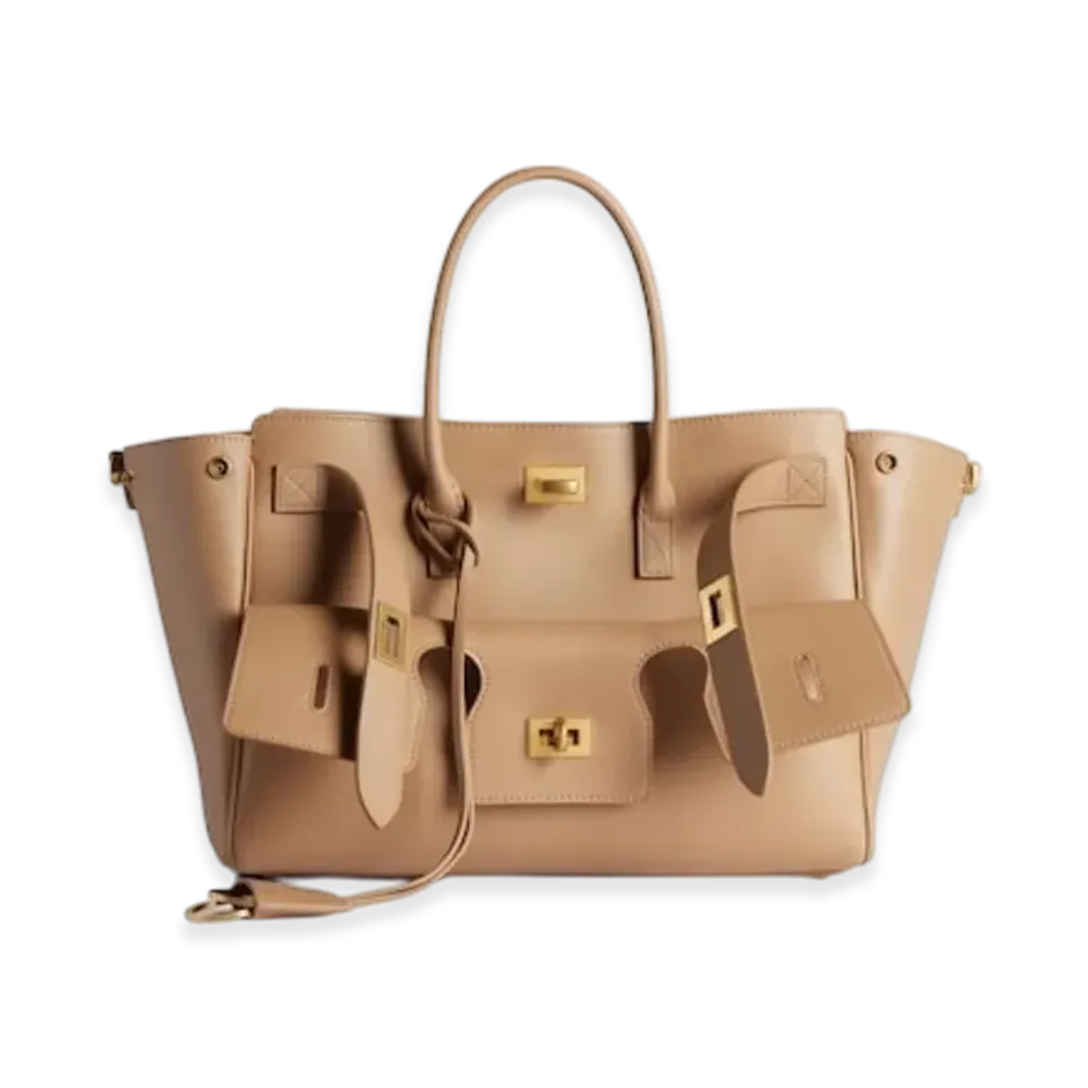 BALENCIAGA Bel Air Carryall Bag Small "Gold"