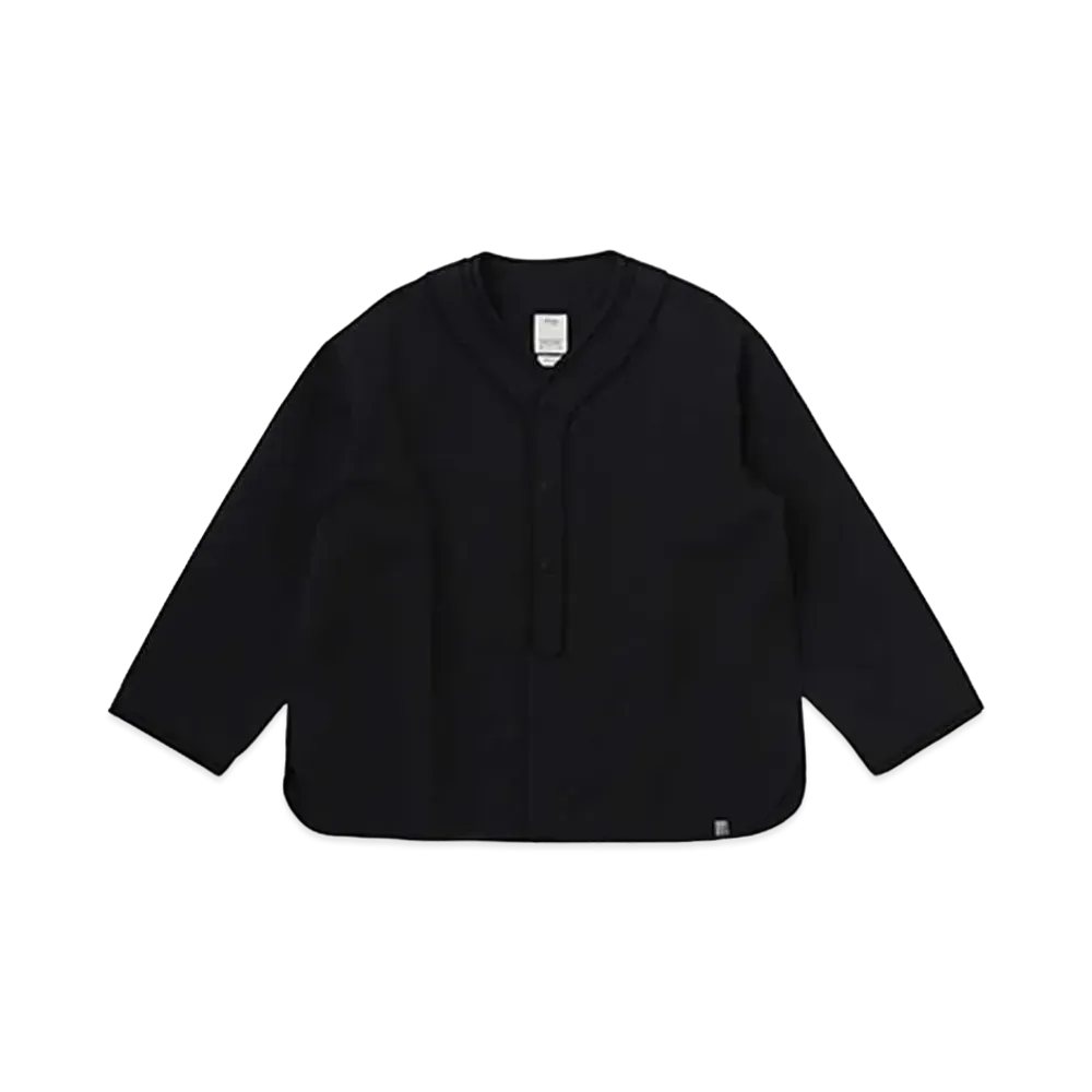 visvim DUGOUT SHIRT L/S (W/L PIQUE) "Black"