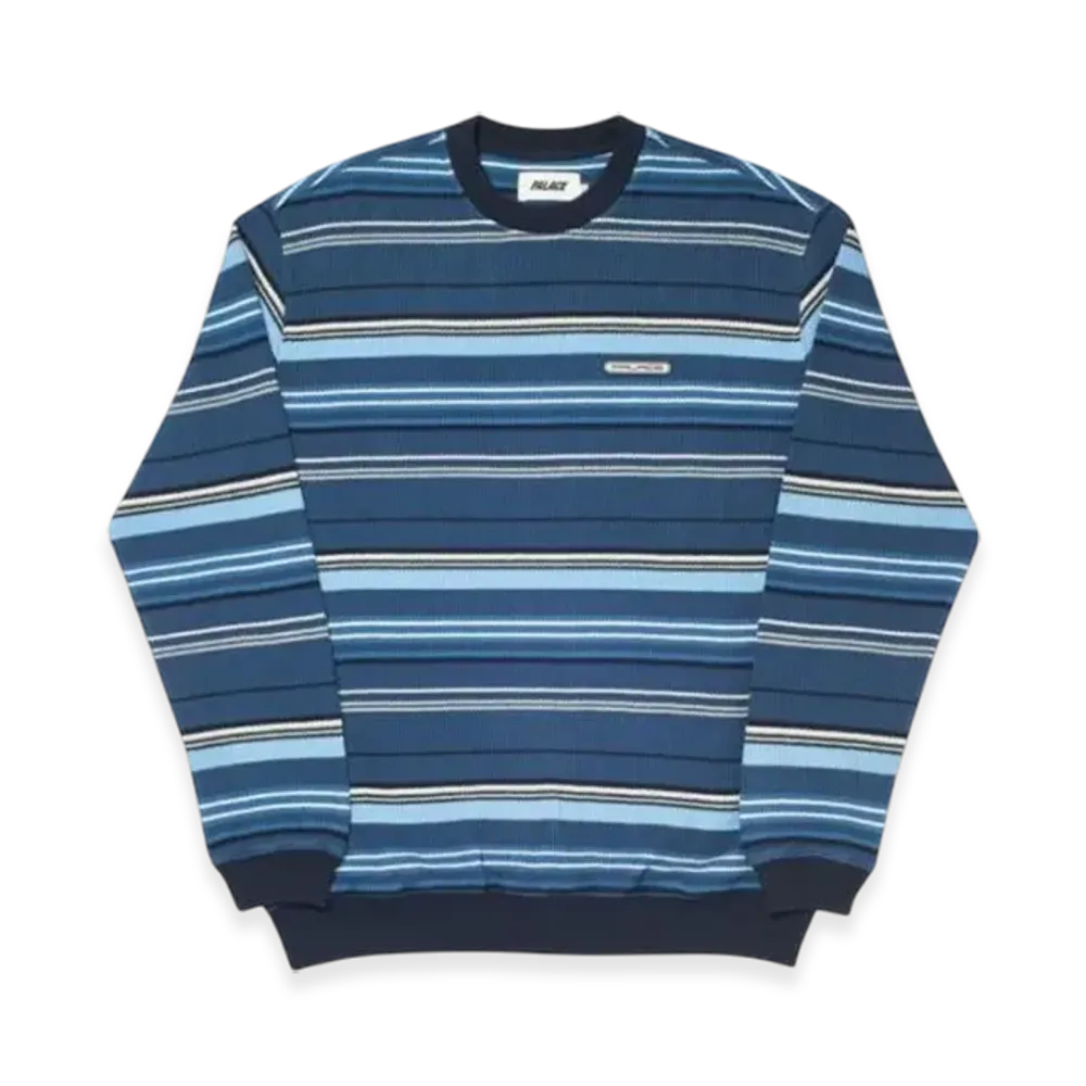 PALACE Trim Rib Crew "Blue"