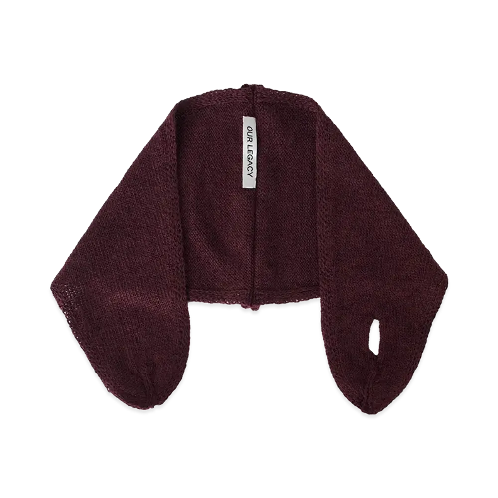 OUR LEGACY Miniature Scarf "Cabernet Cyclone Linen"