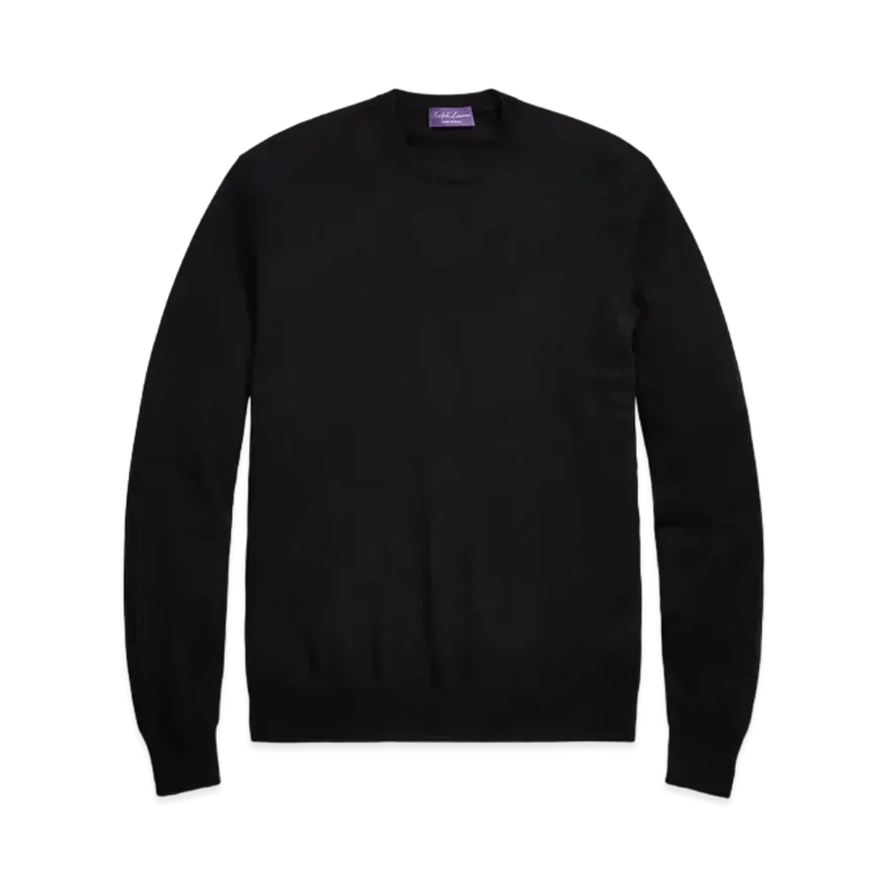 Ralph Lauren Purple Label Cashmere Crew Neck Sweater "Black"