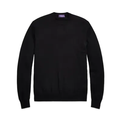Ralph Lauren Purple Label Cashmere Crew Neck Sweater "Black"
