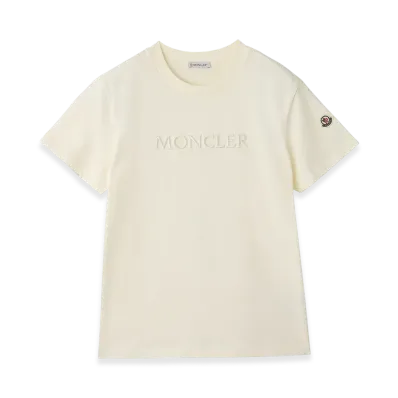 MONCLER Womens Crewneck Tee "Whiteivory"
