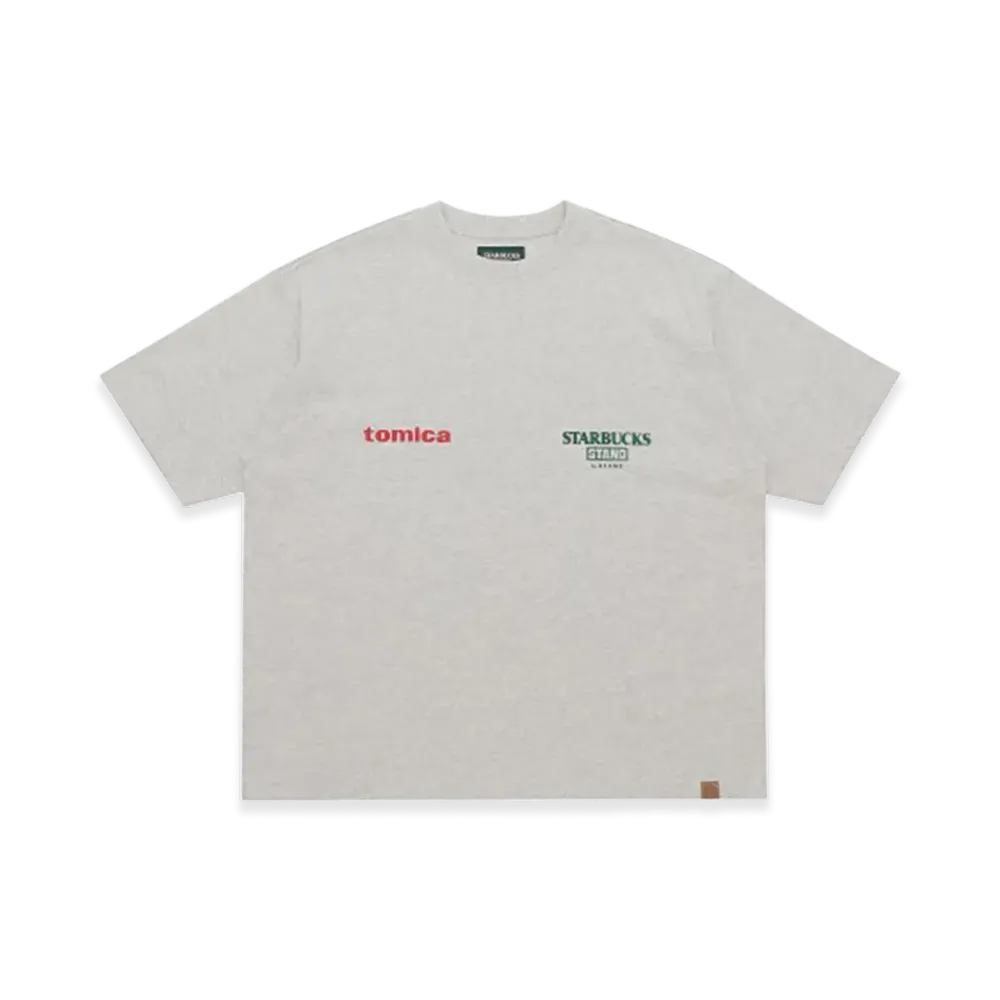 STARBUCKS STAND by BEAMS TOMICA Truck Print T-Shirt B "Ash Grey"