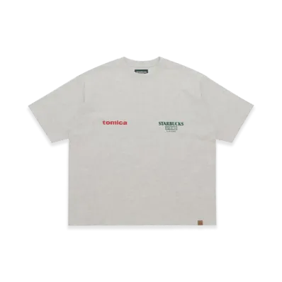 STARBUCKS STAND by BEAMS TOMICA Truck Print T-Shirt B "Ash Grey"