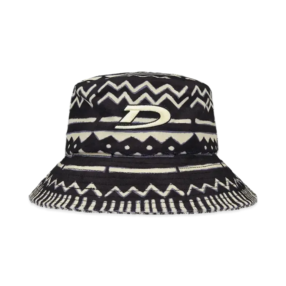 DENIM TEARS Mudcloth Bucket Hat "Black"