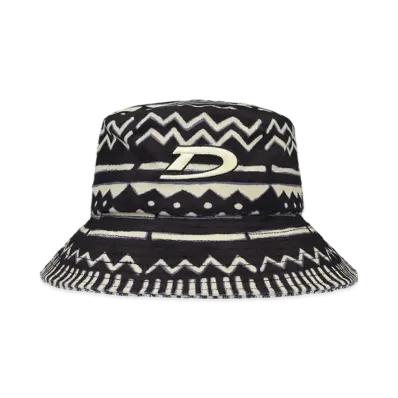 DENIM TEARS Mudcloth Bucket Hat "Black"