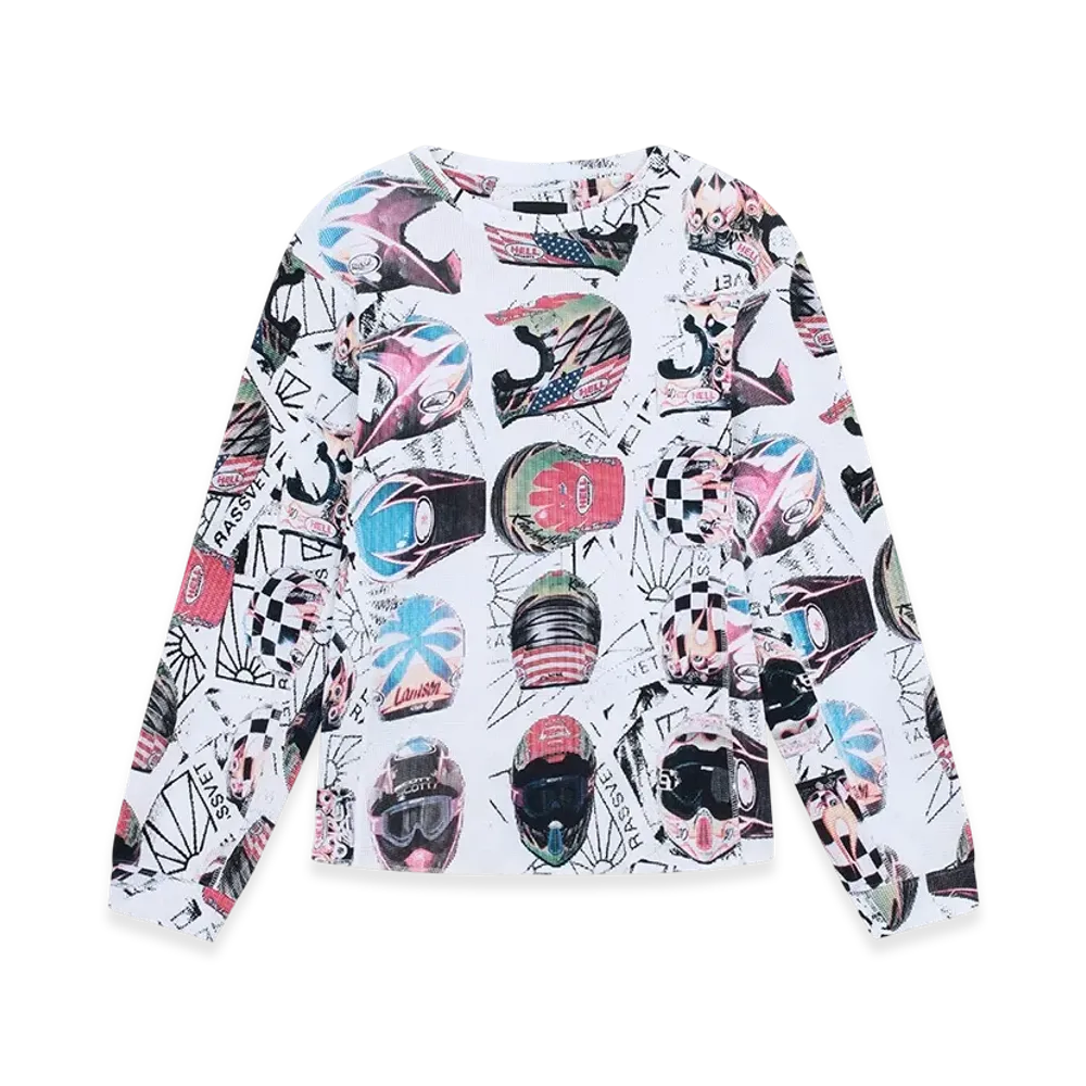RASSVET Helmet Thermal L/S Tee "White/Multi"