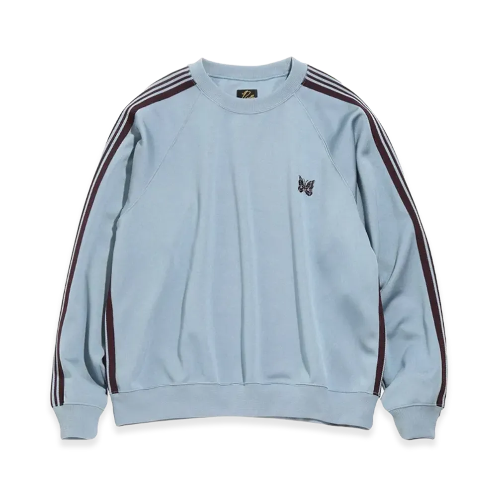 NEEDLES Track Crewneck Poly Smooth "Sax Blue"