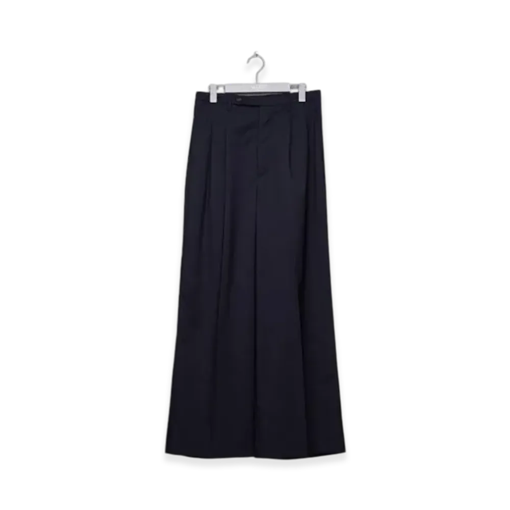 MASU Double-Tuck Wide Trousers "Navy"