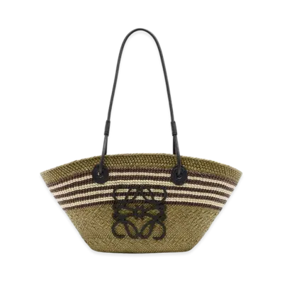 LOEWE Anagram Basket Small "Dark Khaki/Black"
