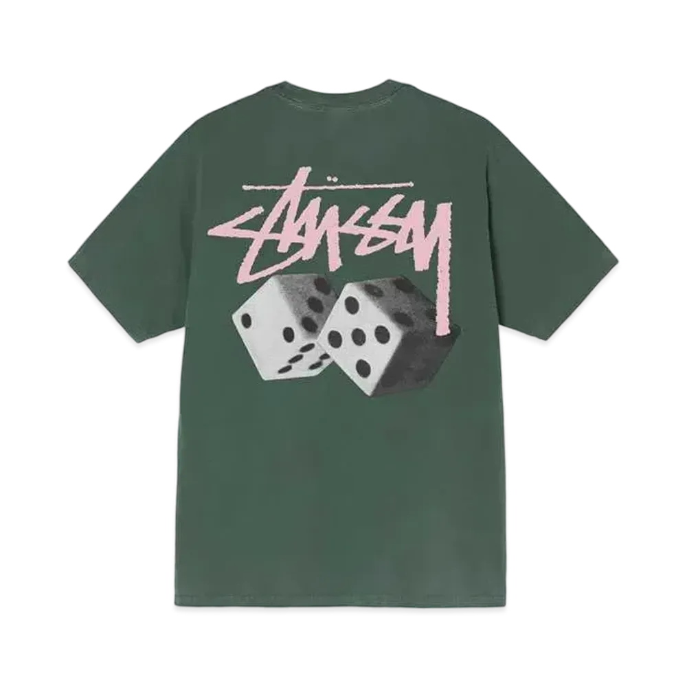 Stussy ROLL THE DICE PIGMENT DYED TEE "Pine"