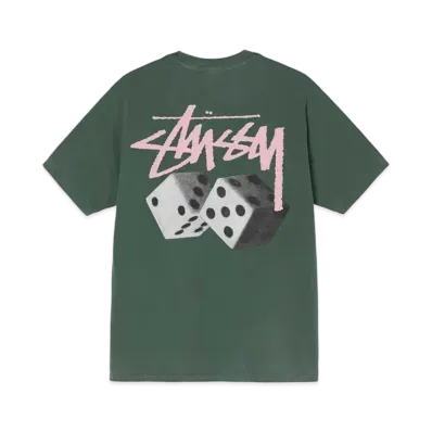Stussy ROLL THE DICE PIGMENT DYED TEE "Pine"