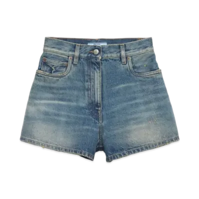 PRADA Women's Denim Shorts "Navy"