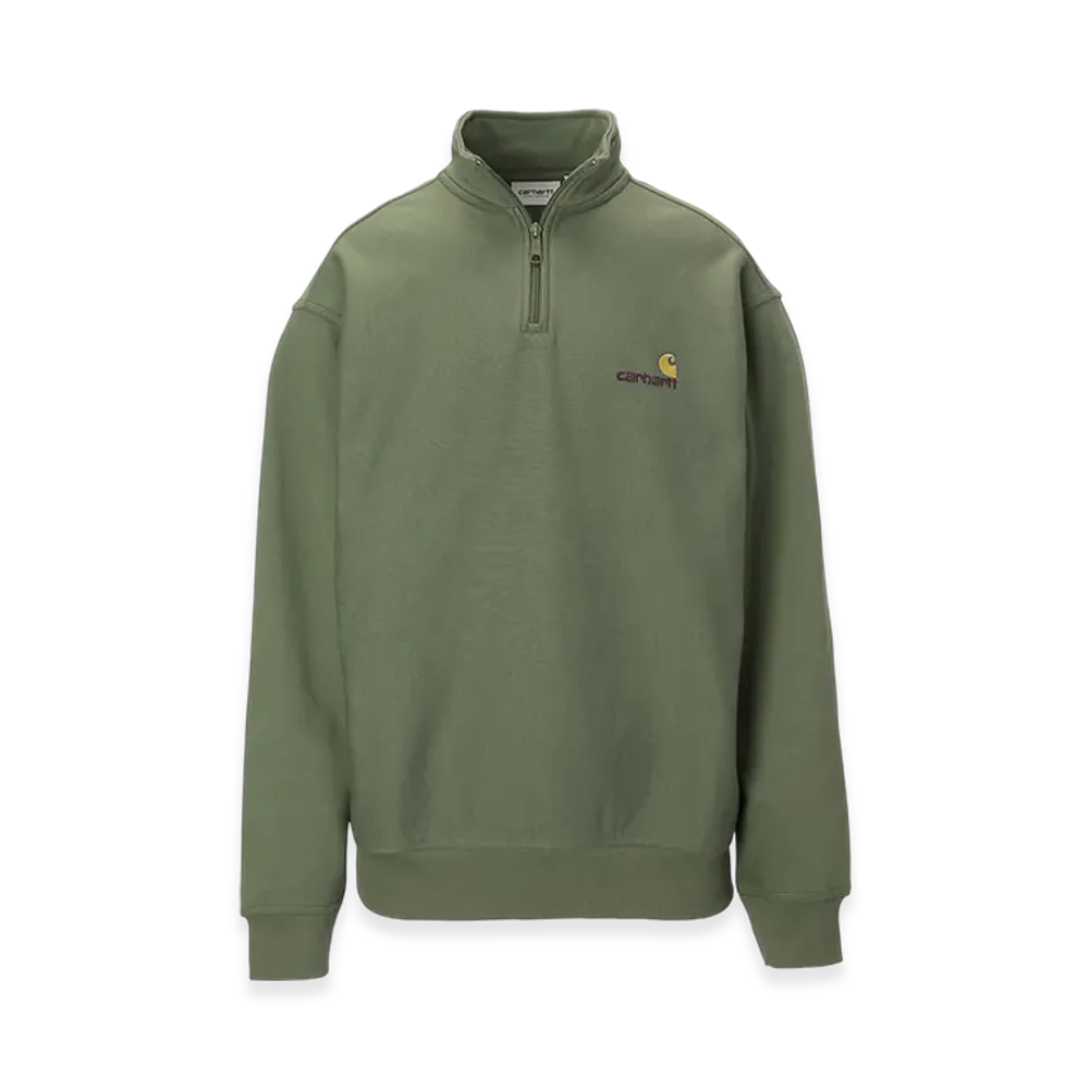 Carhartt WIP Half Zip American Script Sweat "Plant"