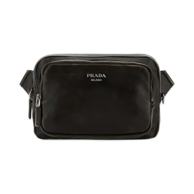PRADA Nappa Leather Crossbody Bag "Brown"
