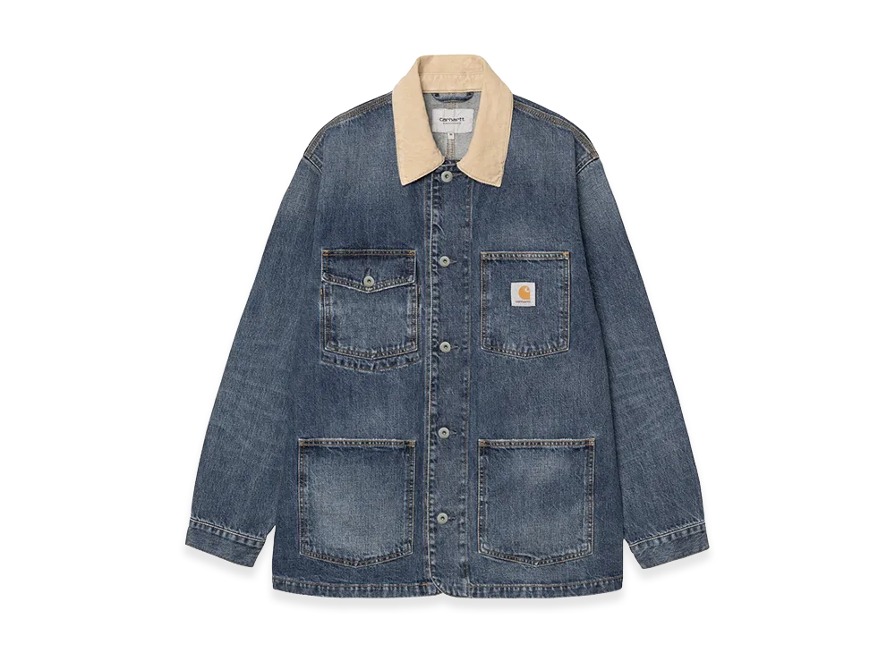 Carhartt WIP Warren Chore Coat "Blue/Dusty H Brown"