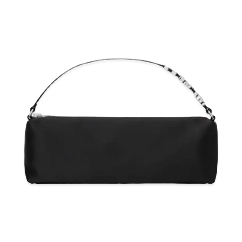 Alexander Wang Heiress Crystal Charm Satin Large Flex Bag "Black"