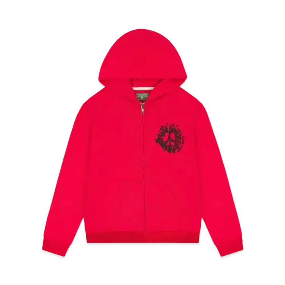 DENIM TEARS Denim University Zip Hoodie "Red"
