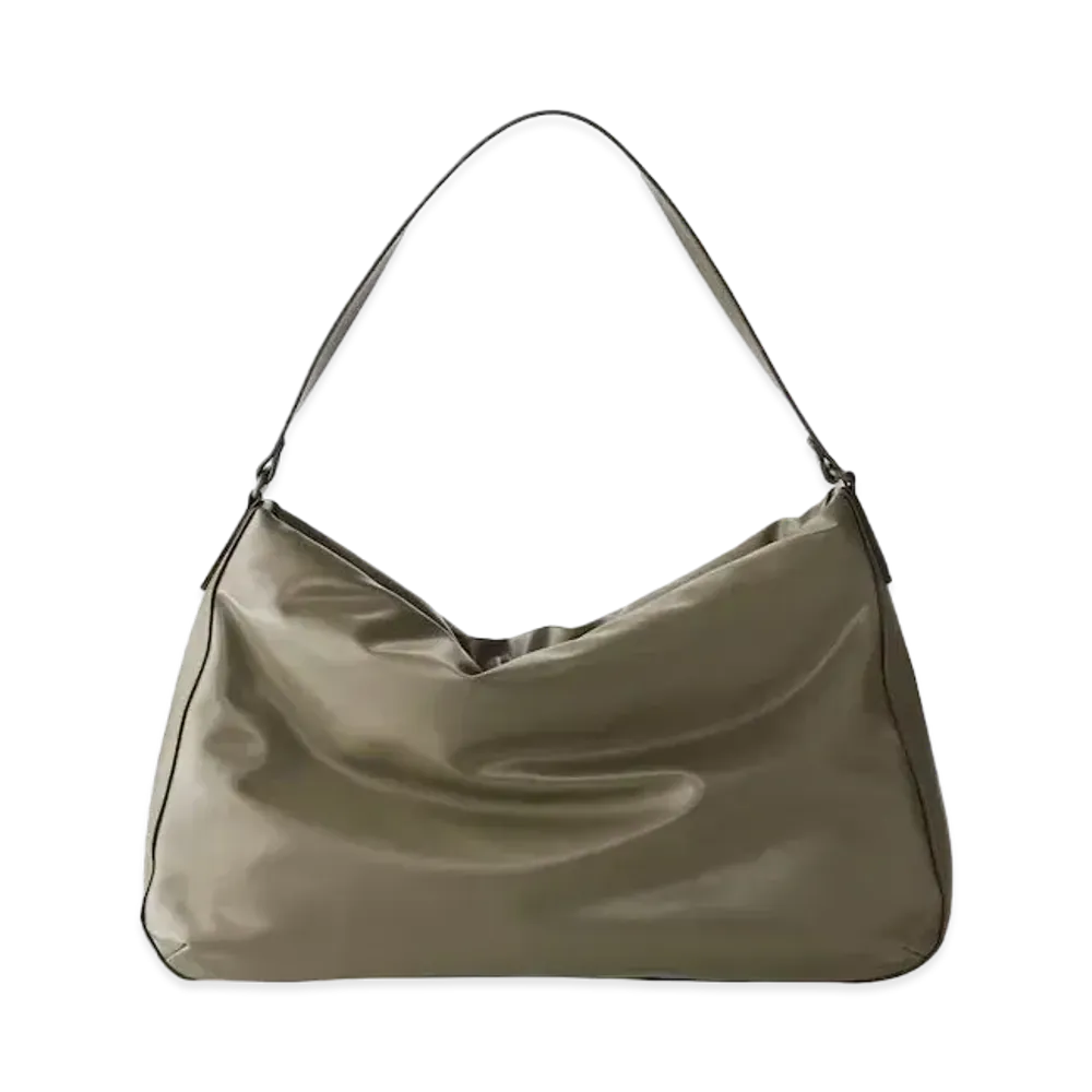 Uniqlo :C Leather Touch Puffy Bag "Olive"