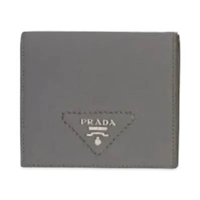 PRADA Leather Wallet "Marble Gray"