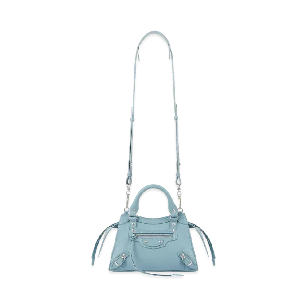BALENCIAGA Women's Neo Classic Mini Top Handle Bag "Blue"