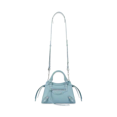 BALENCIAGA Women's Neo Classic Mini Top Handle Bag "Blue"