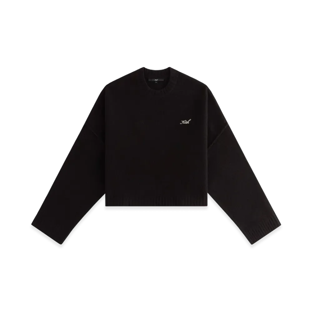 Kith Women Freja Cropped Sweater "Black"