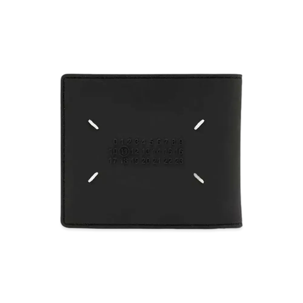 Maison Margiela Rubber Leather Bi-fold Wallet "Black"