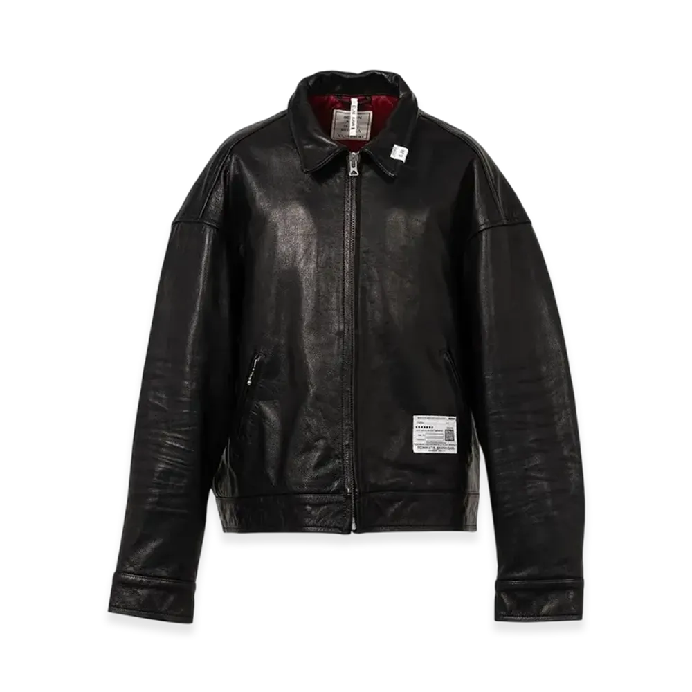 Maison MIHARA YASUHIRO 'BEDWIN & THE MM'' Leather Zip Jacket "Black"