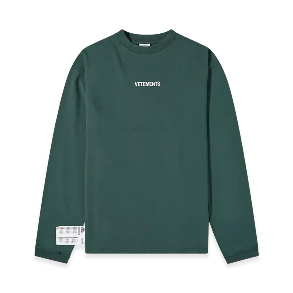 VETEMENTS L/S Logo Label T-Shirt "Green"