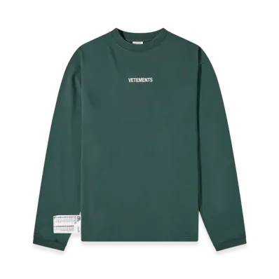 VETEMENTS L/S Logo Label T-Shirt "Green"