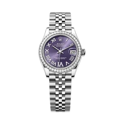 ROLEX Datejust 31 Oystersteel & White Gold Diamonds "Purple"