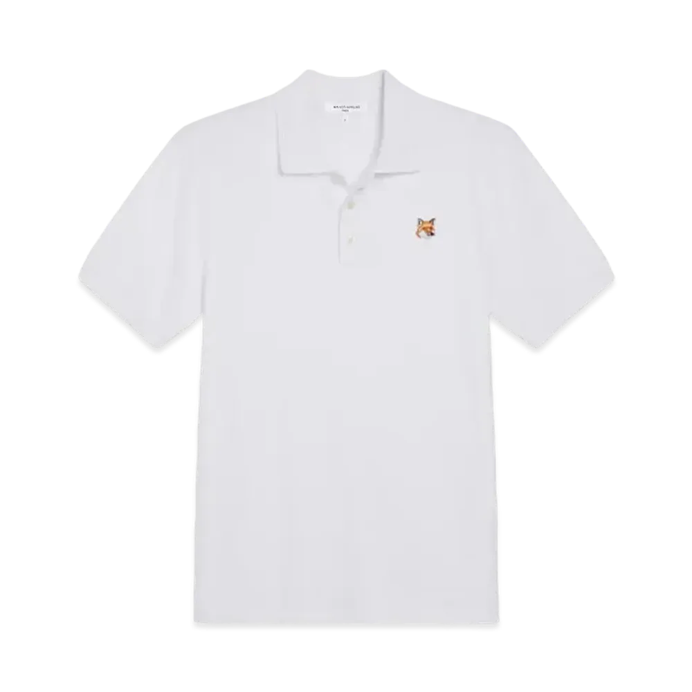 Maison Kitsune Fox Head Patch Classic Polo "White"